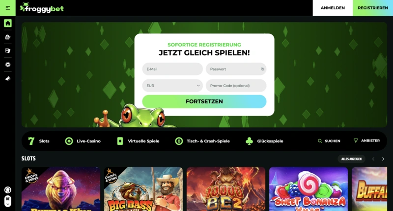 Froggybet Homepage